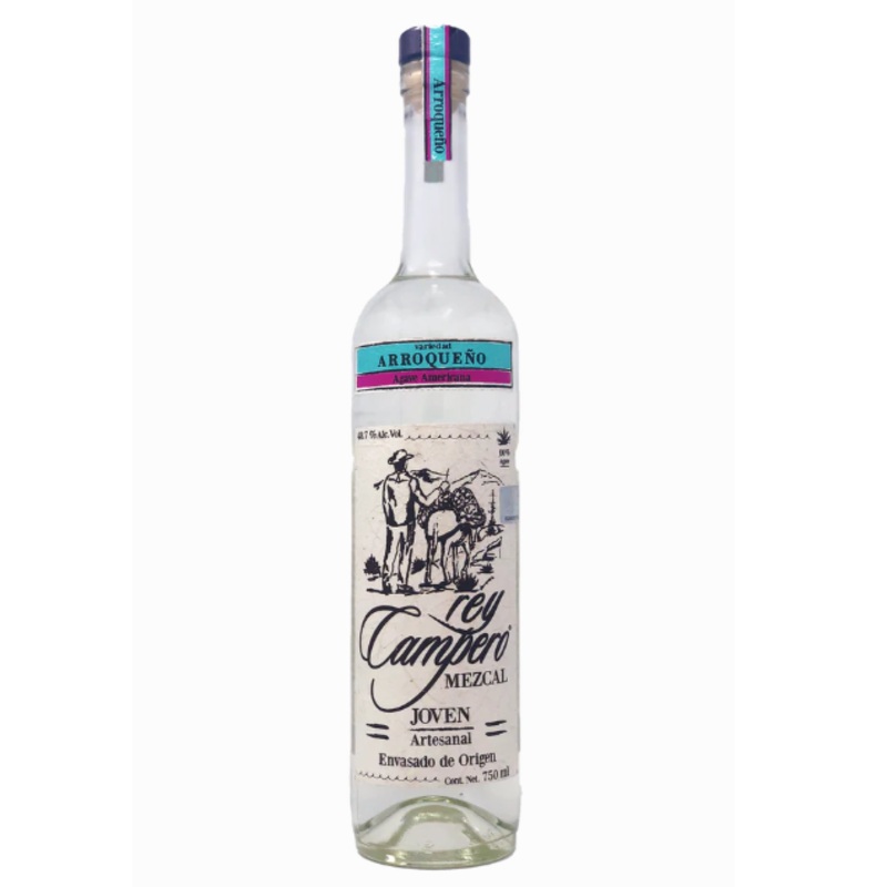 Rey Campero Mezcal, Arroqueno Americana Joven Mezcal Artesanal 100% Agave 97.4 Proof 750ML