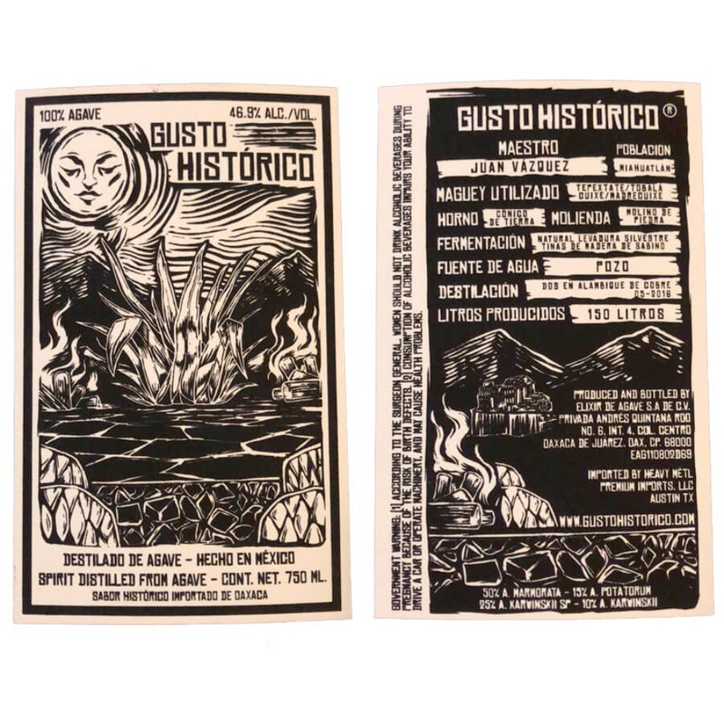 Gusto Historico Tepextate Tobala Cuixe Madrecuixe Mezcal