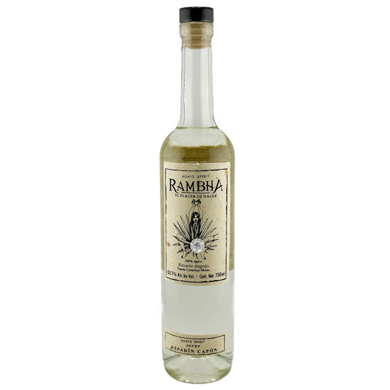 Rambha 100% Agave Rosario Angeles Joven Tepez Espadin Agave Spirit 750ml