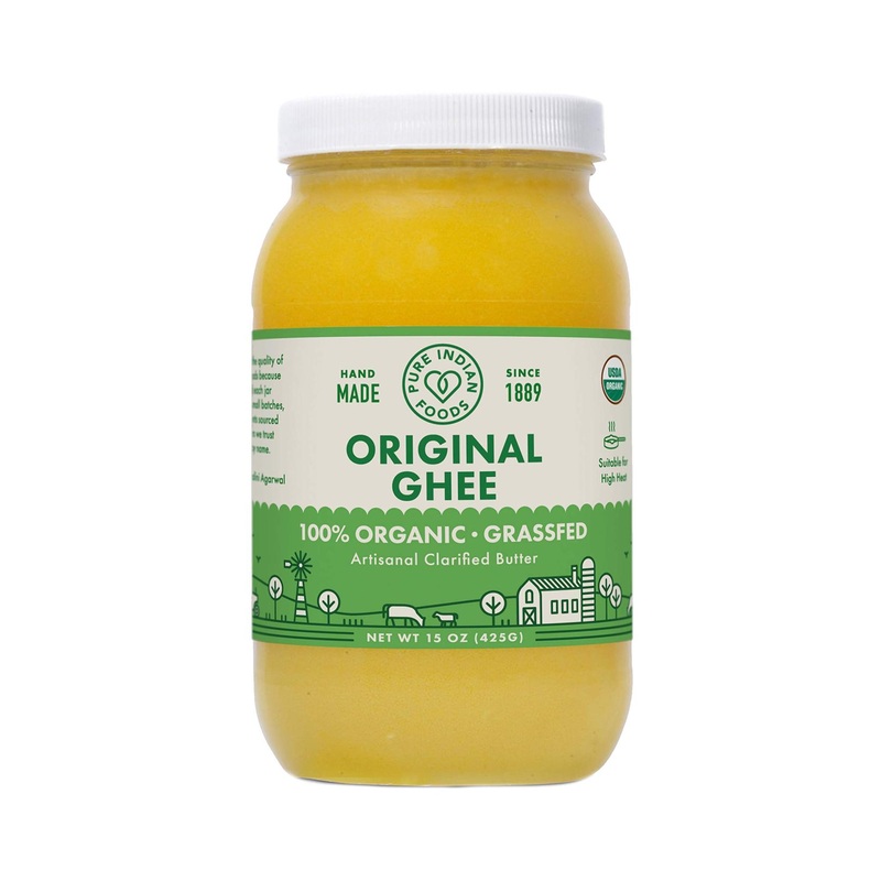 100% Organic Grass-Fed Ghee - Pure Indian Foods 15 oz